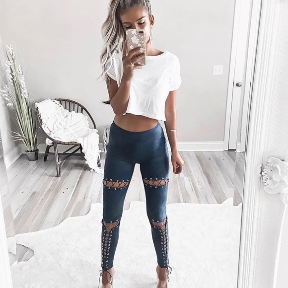 Runaway Pants - Lace Up Pants